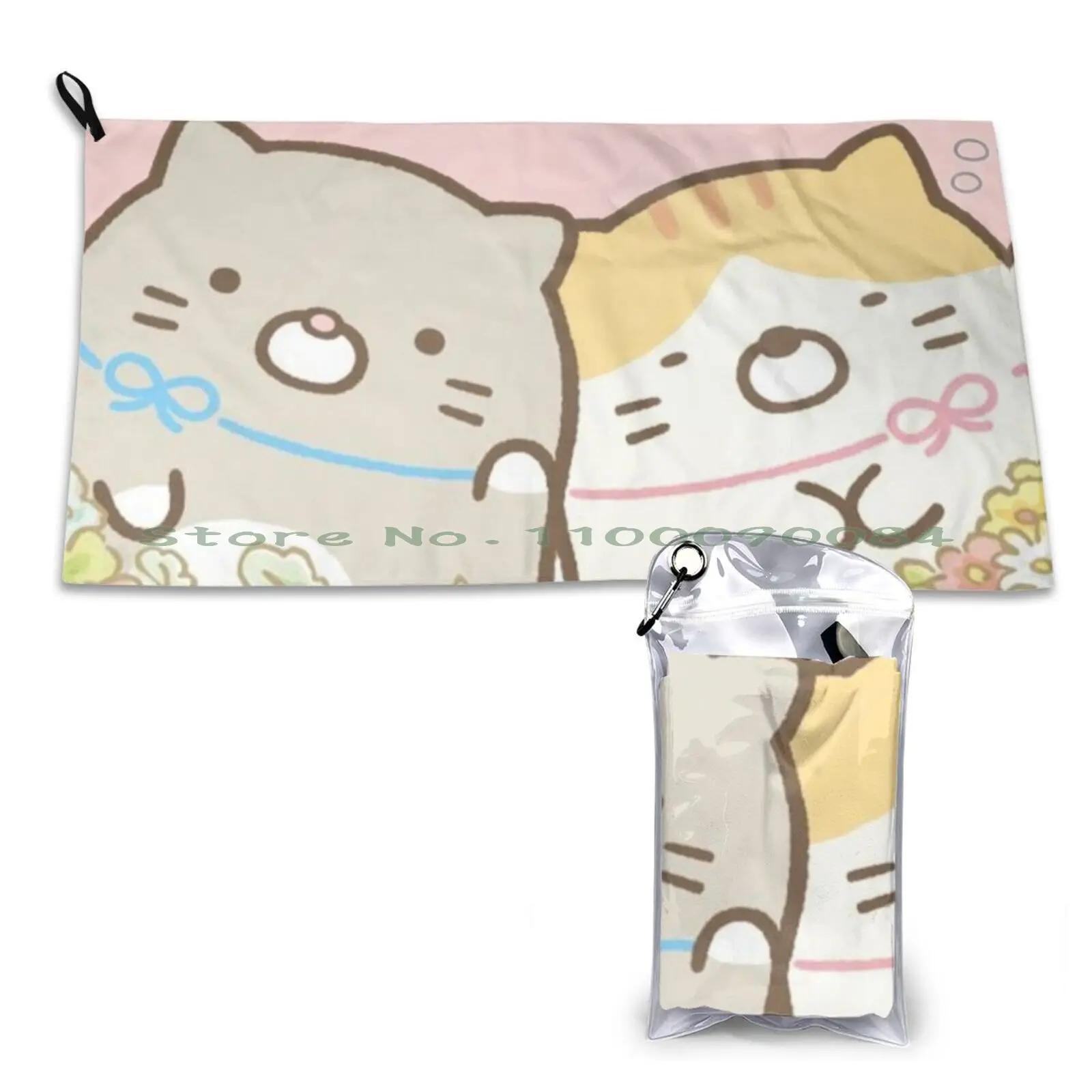 Быстросохнущее полотенце Sumikko Gurashi 3 портативное для спортзала ванны