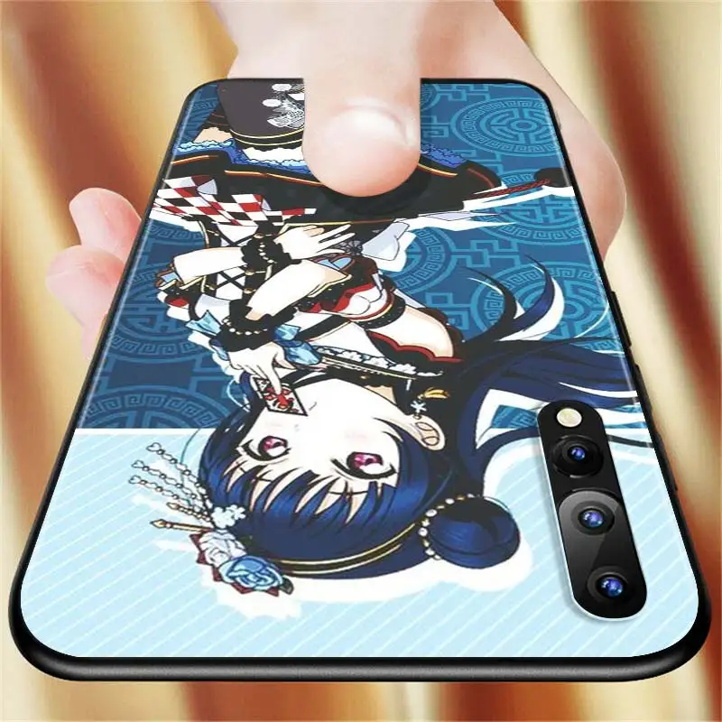 

Cute Japanese anime girl Back Silicone Phone Case for Samsung Galaxy A90 A80 A70S A60 A50S A40 A20E A20 A10S Soft Black Cover