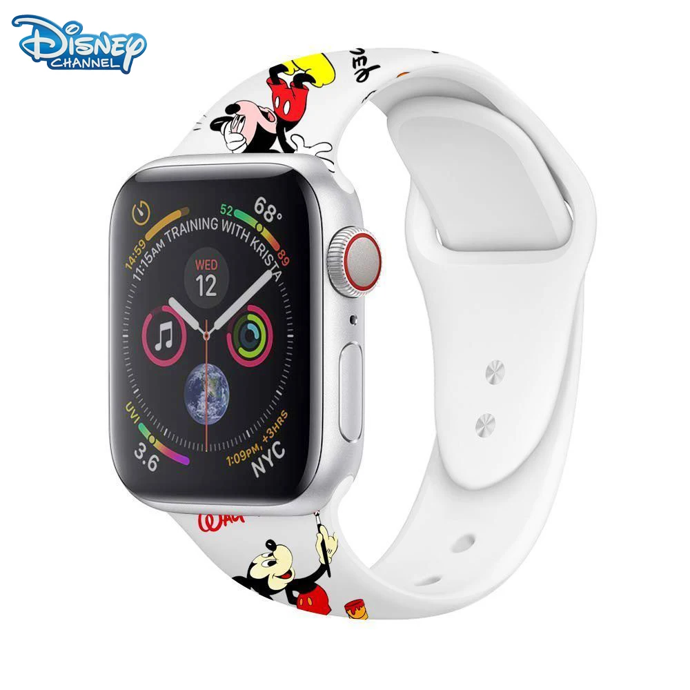Disney Cute Mickey Minnie Watch Strap for iWatch 4 5 Silicone Wristband Bracelet Replacement 1 2 3 Band | Электроника