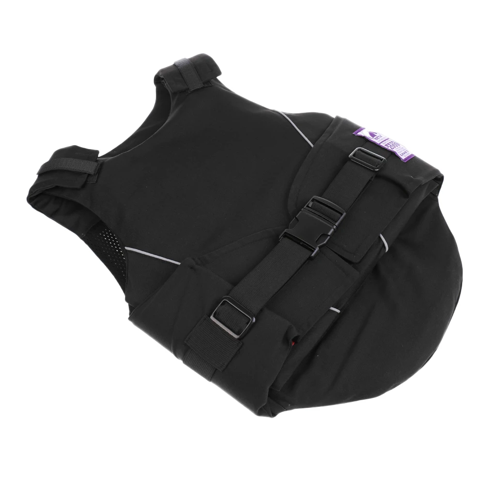 

Flexible Body Protective Gear Equestrian Horse Riding Vest Kids Black S/M/L Kids Equestrian Vest for Outdoor Sports
