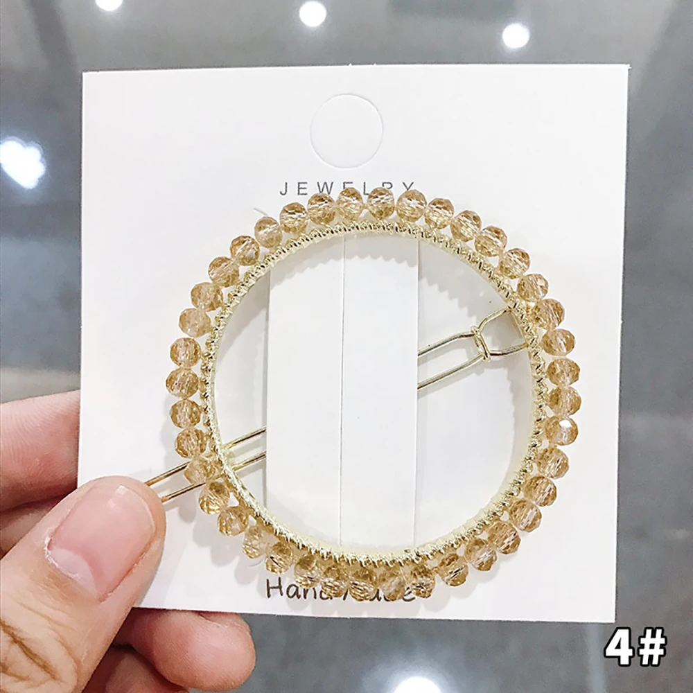 Женская металлическая заколка для волос с кристаллами|Шпильки и заколки волос| |