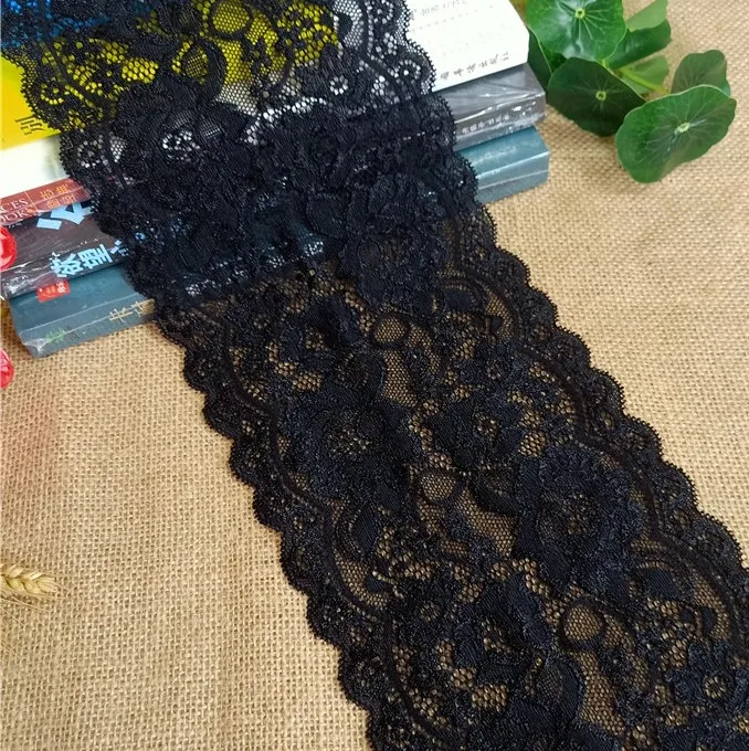 

E1727 Width 15cm High Quality Skin Elastic Colorful Lace Ribbon Trims Lace Trim For DIY crafts material gift packing lace