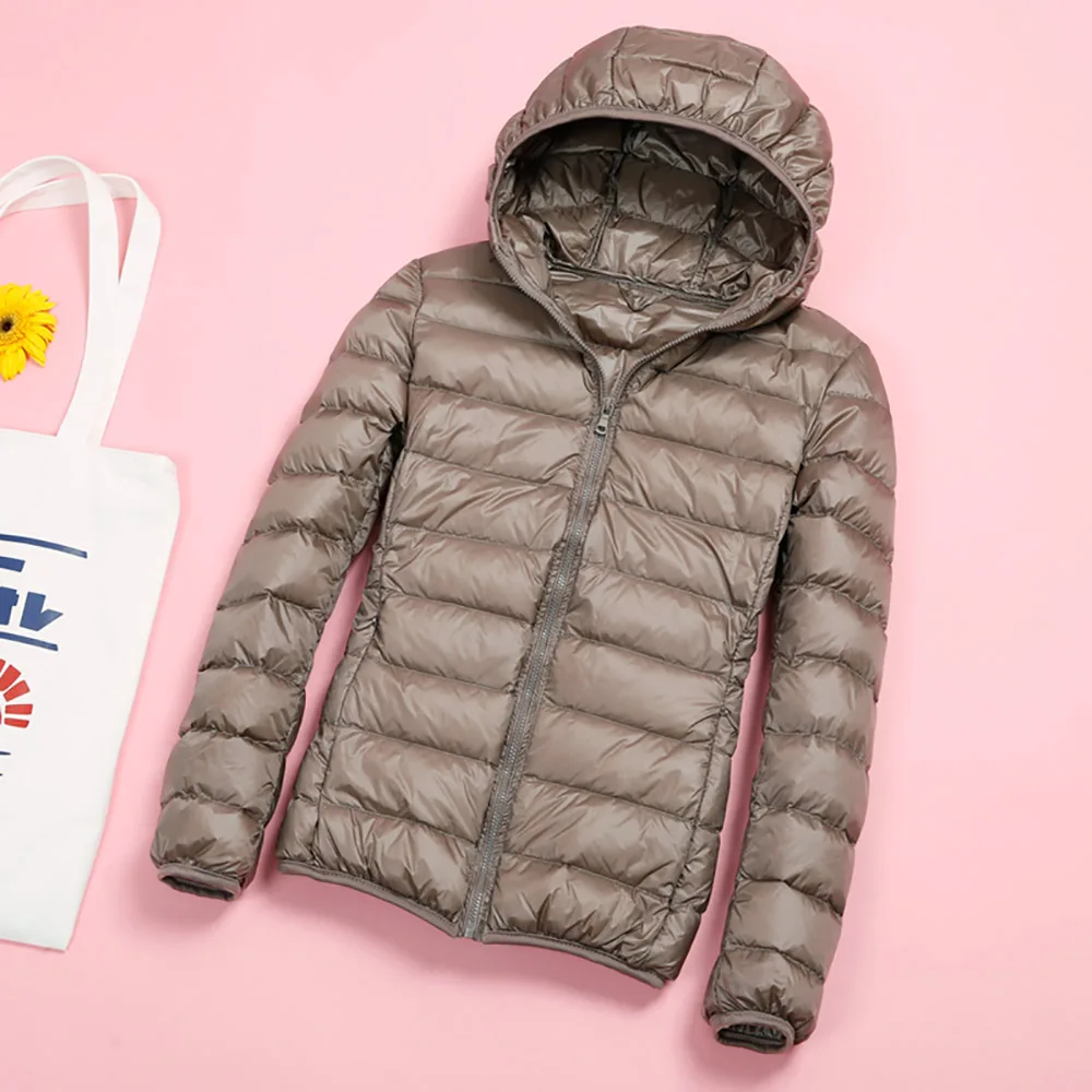 Зимняя верхняя одежда женские пуховики с капюшоном теплое пальто черная розовая