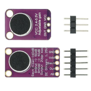 Усилитель микрофона Electret, стабильный модуль MAX4466 MAX9814, автоматическое управление коэффициентом усиления