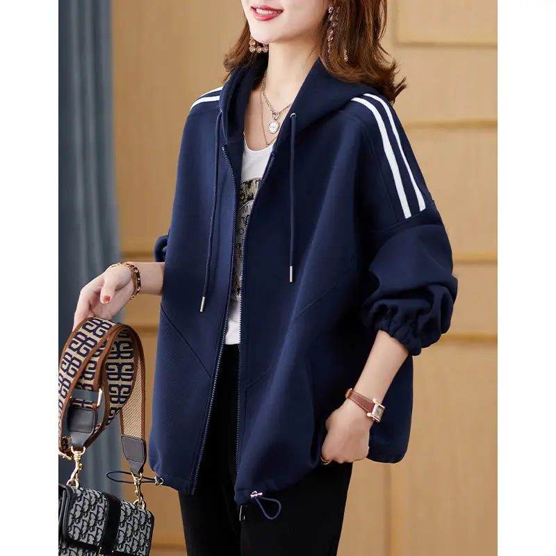 

Casual coat women's spring and autumn new loose short hooded foreign style baseball suit