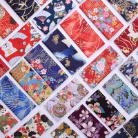 diy multicolor japan zephyr pattern 50x145cm cotton pur cut patchwork fabric bundle sewing quilting crafts for handmade