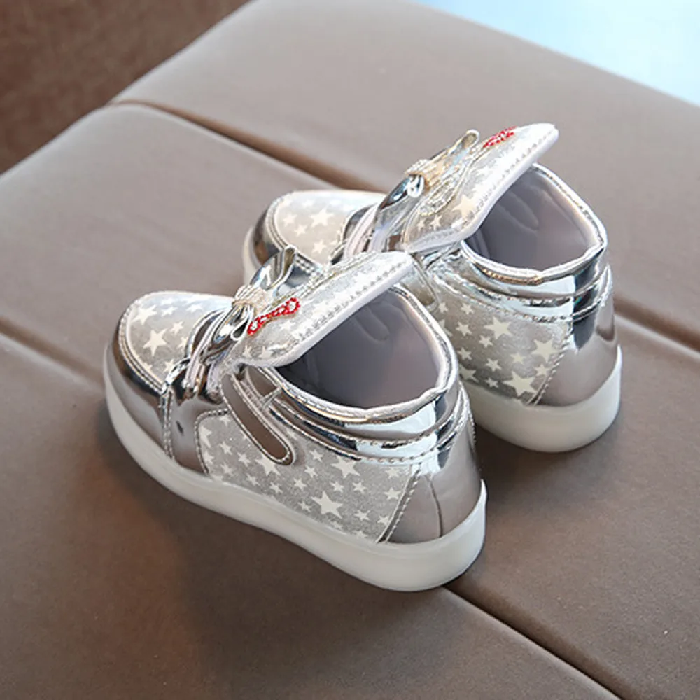 

2021 Baby Kids Shoes Colorful Light Flats Toddler Baby Fashion Sneakers Star Luminous Child Casual Colorful Light Casual Shoes #