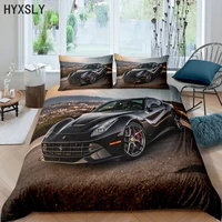 racing car printed duvet cover with pillowcase bedding set single double twin full queen king size bed set for bedroom decor