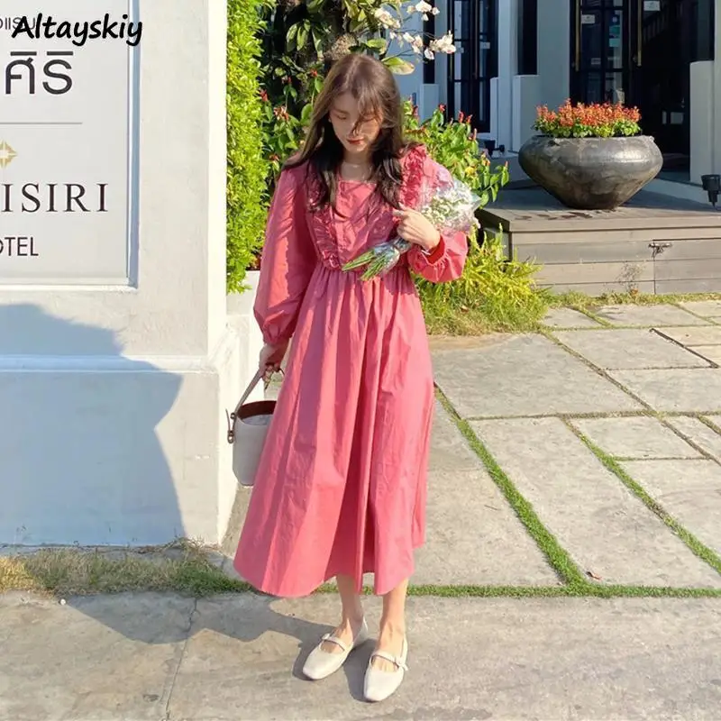 

Women Dresses Summer 2021 Chic Holiday Birthday Fashion Comfortable Trendy Slim All-match Simple Ulzzang Tender Lady Leisure New