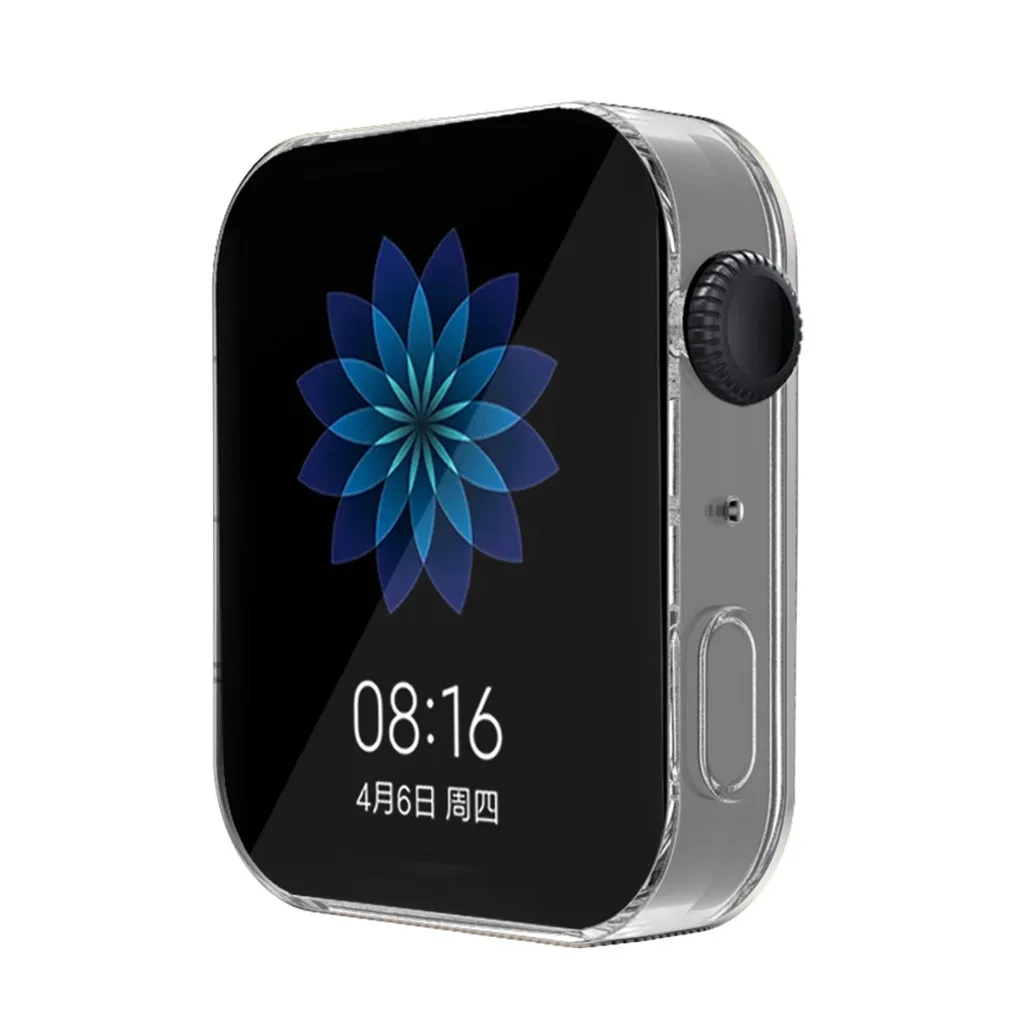 Силиконовый чехол для умных часов Xiaomi мягкий ультратонкий прозрачный черный
