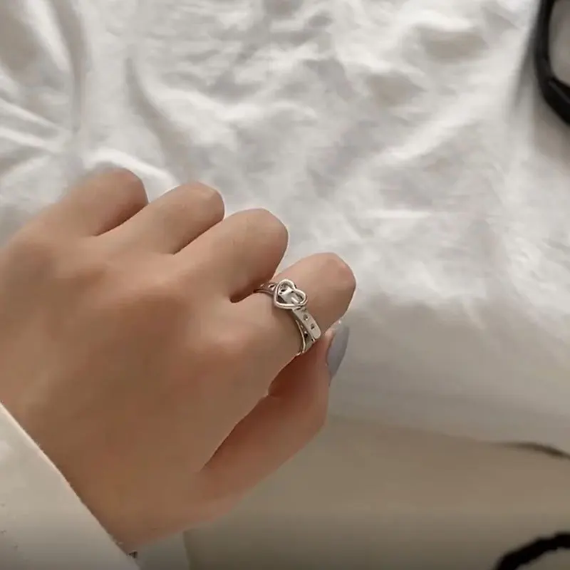 

Женское кольцо из серебра 925 пробы, с регулируемой пряжкой