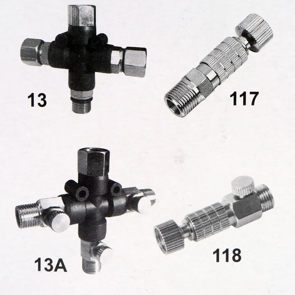 

3-Way Airbrush Air Hose Splitter Manifold Professional Airbrush Accessories Air Brush Multiple with Adjust Knob Valve