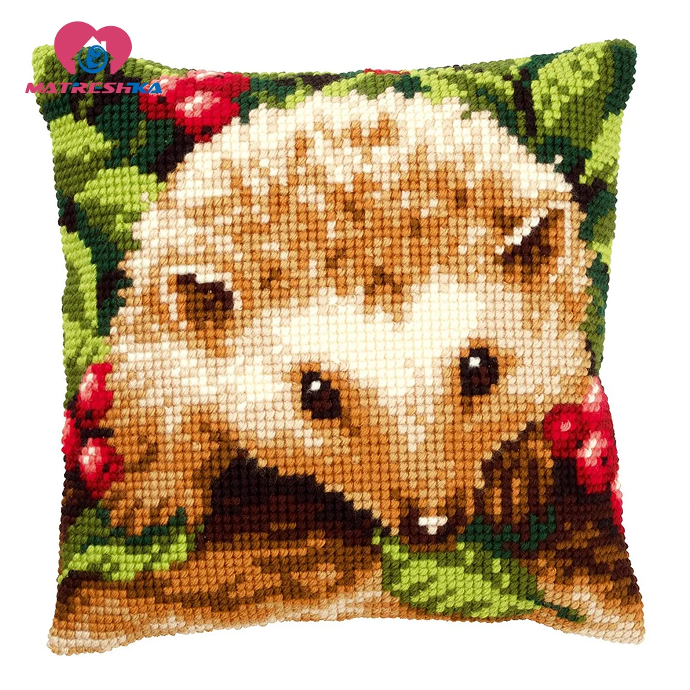 

Подушка для вышивки крестиком с лошадью, крючок с защелкой, ковер, ковер, крючок для вышивки, посылка пуговиц, поделки, Сделай своими руками, ...