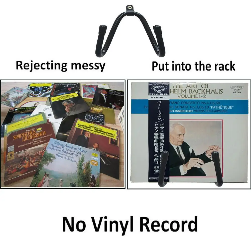 2 настенные виниловые полки для записей 7 дюймов 10 12 LP Одиночная подставка вмещает