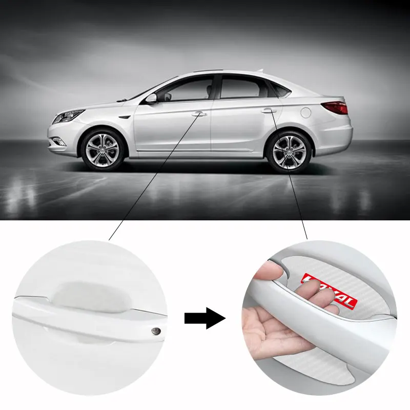 

4pcs Car Sign Door Handle Protection Stickers Auto Accessories For Haval H2 H5 H6 H7 H9 2020 2018 2017 2021 M4 H3 2012 F7 F7X