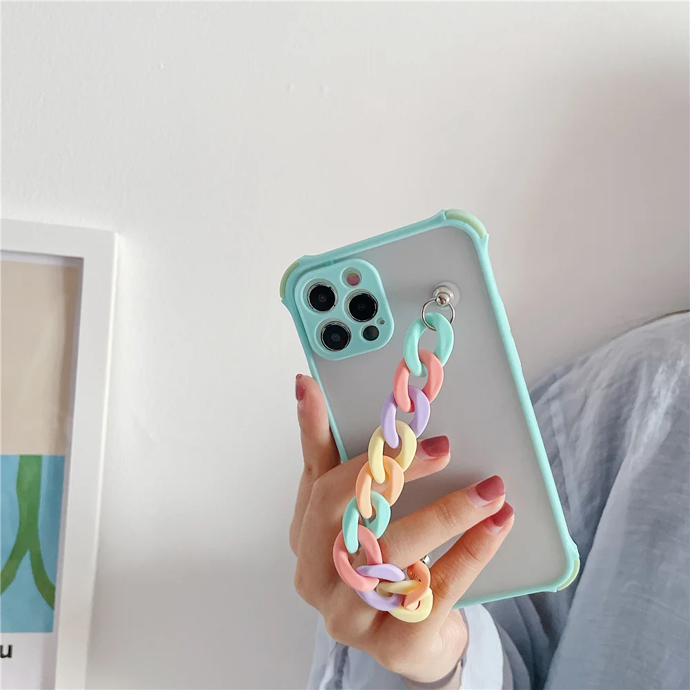 phone case for xiaomi redmi note 9 pro 10 10s 9s 9c 9a 9t 8 8t 8a 10t case 3d wrist chain shockproof transparent soft back cover free global shipping