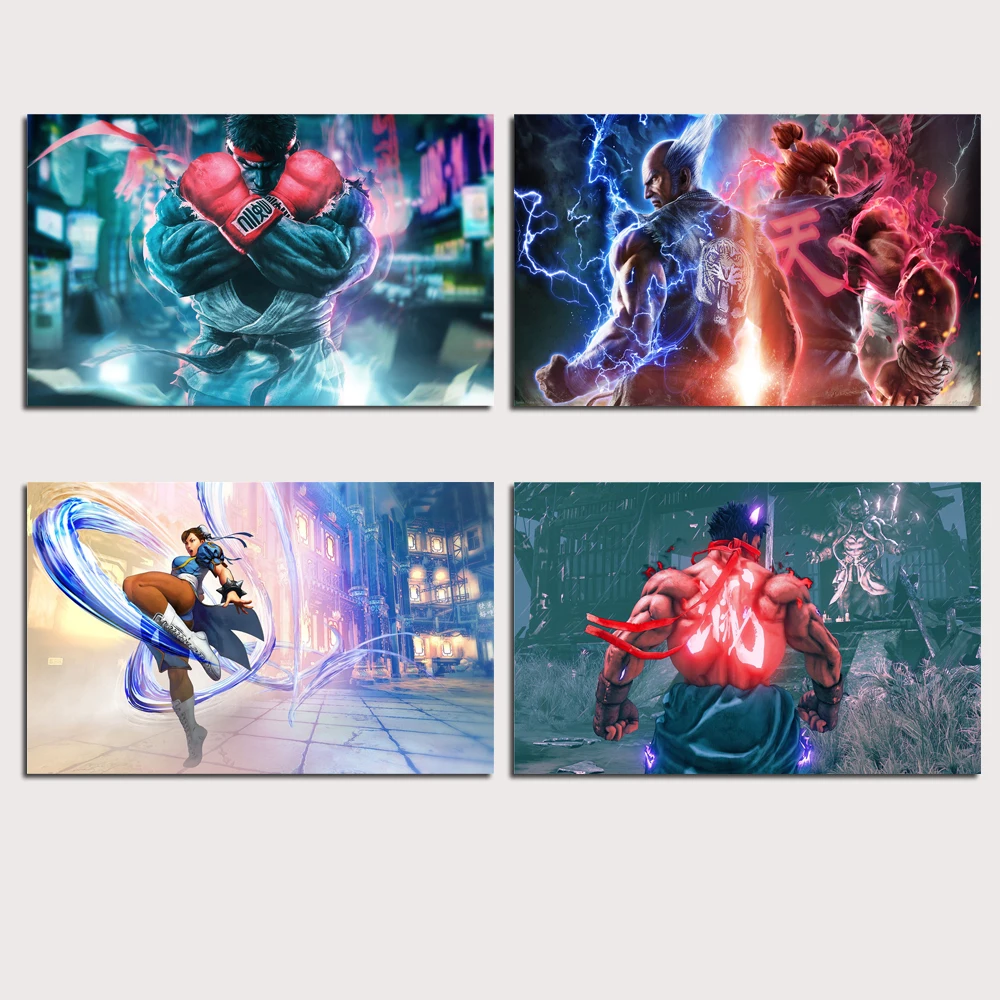 Улицы бойцы Tekken 1 панель Топ Игры украшение на стену живопись маслом плакат холст