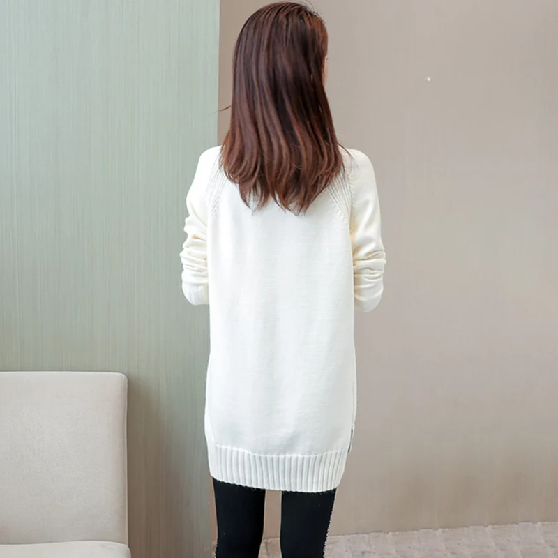 

Hot Autumn Winter Women Turtleneck Sweater and Pullovers New Long K834 Sleeve Loose Pull Warm Female Jumper Sweater Tricot Tops