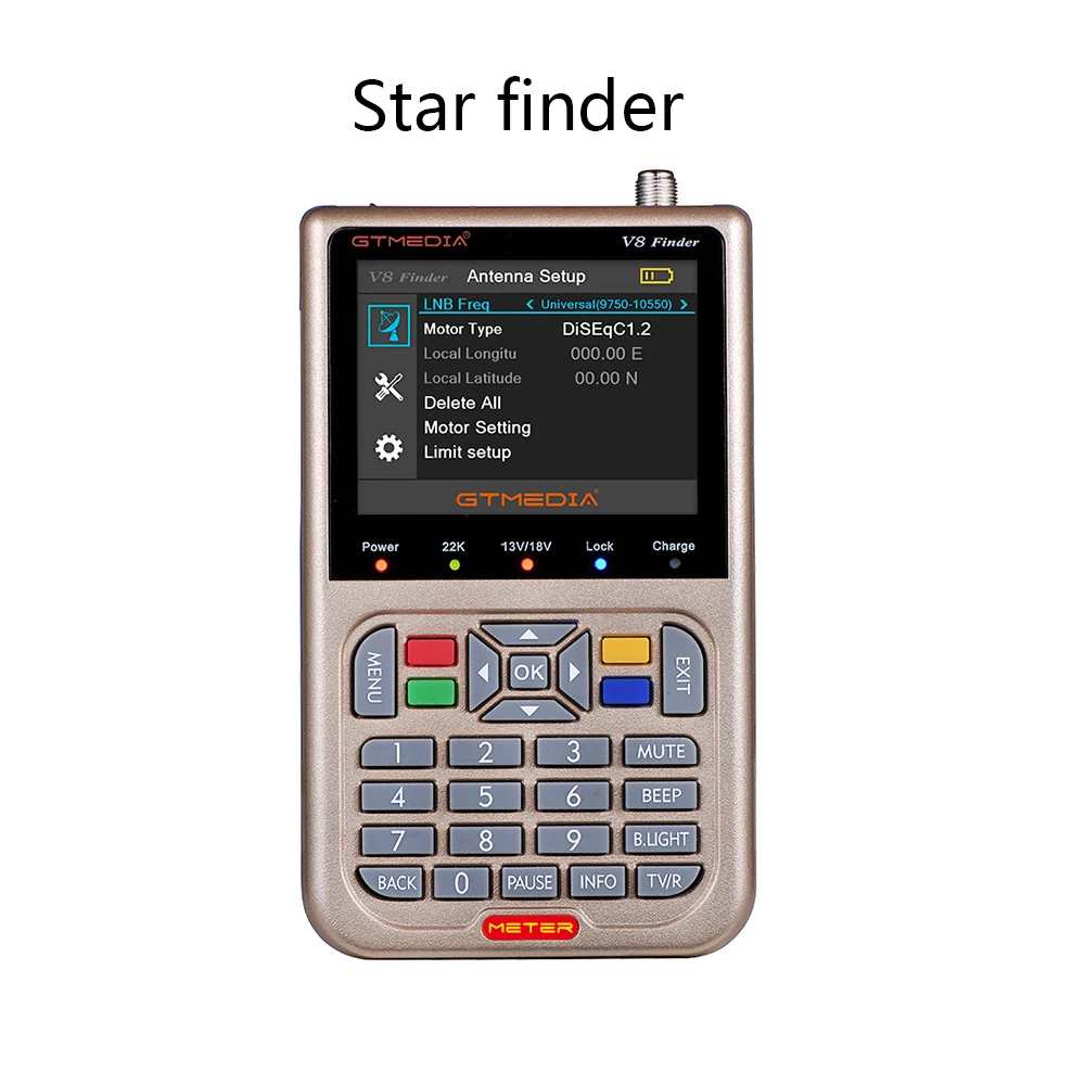 GTMEDIA V8 искатель метр SatFinder цифровой спутниковый искатель DVB S/S2/S2X HD ТВ приемник сигнала спутниковый декодер