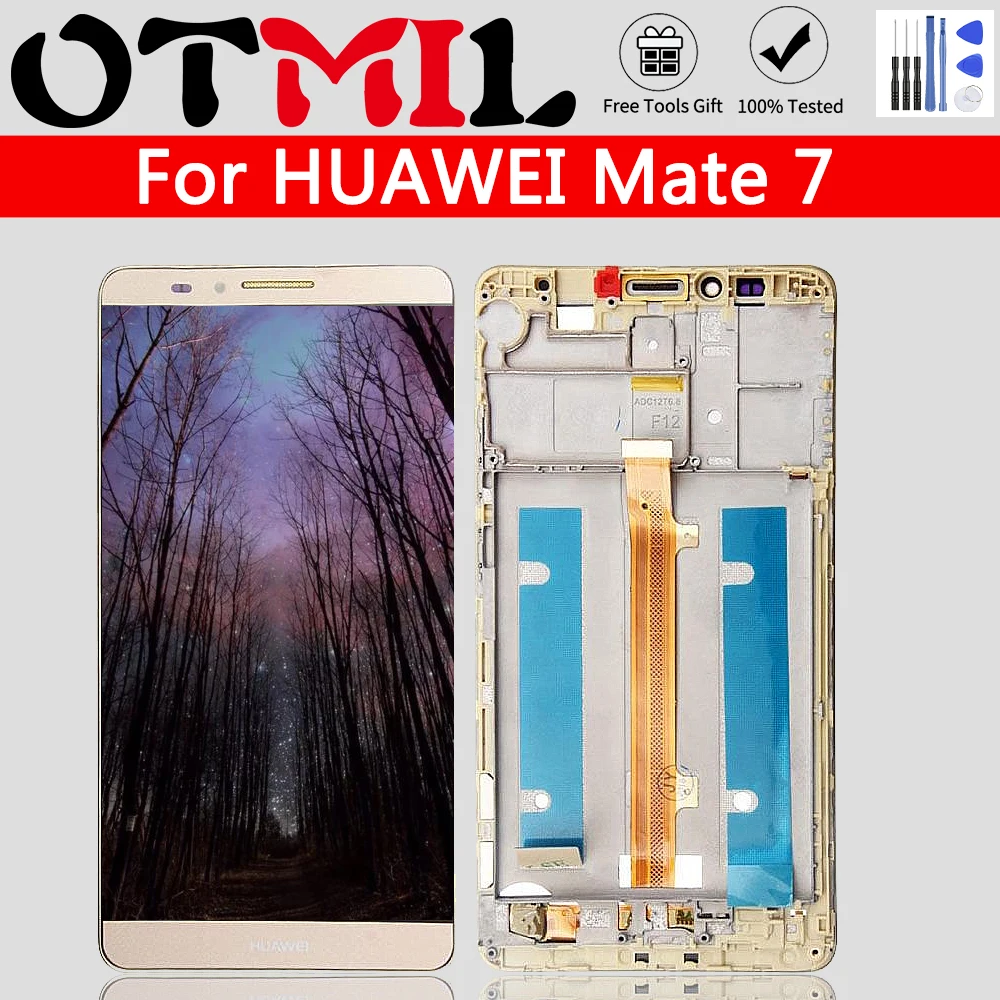 OTMIL 6 0 &quotдля HUAWEI Mate 7 ЖК-дисплей с сенсорной панелью рамкой Digitizer Assembly для Mate7 MT7-TL00