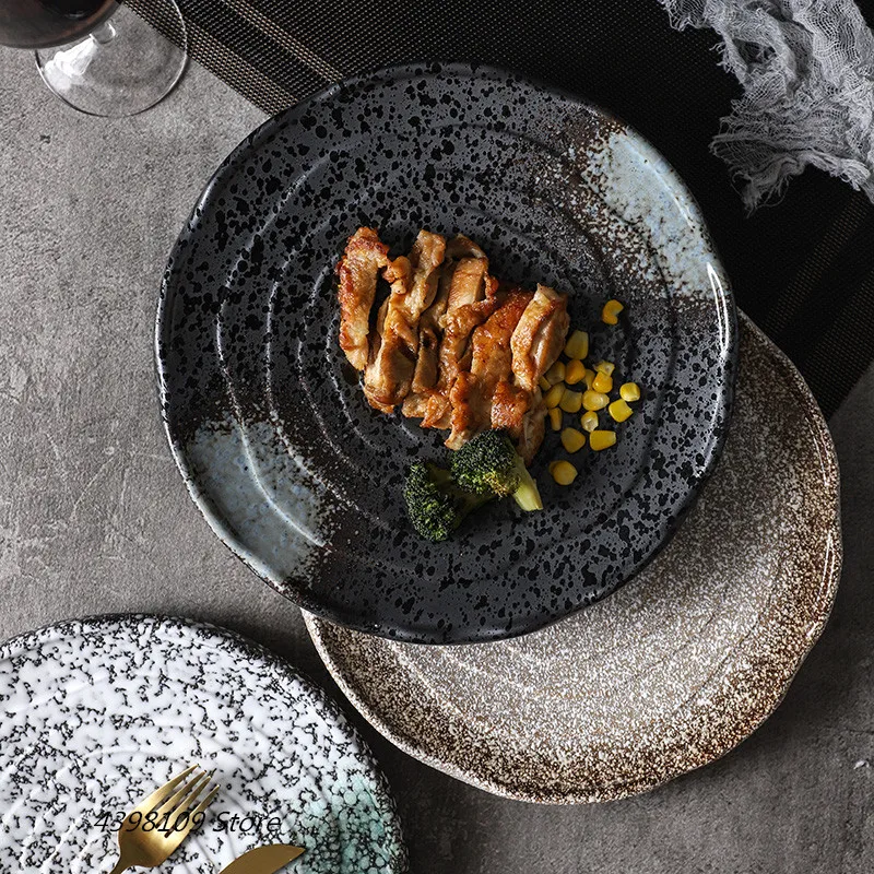 Японская посуда Ретро керамическая тарелка столовые приборы для ресторана суши