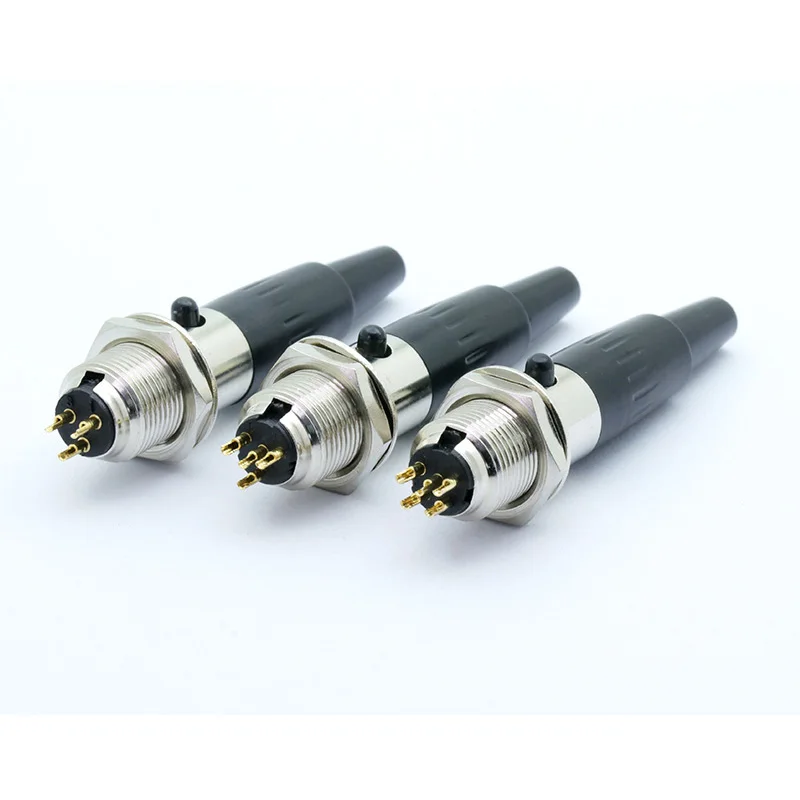 1 компл. Разъем Mini XLR, мини-авиационный микрофонный разъем, цинковый сплав+ медные булавки с позолотой, 3 4 5 контактов