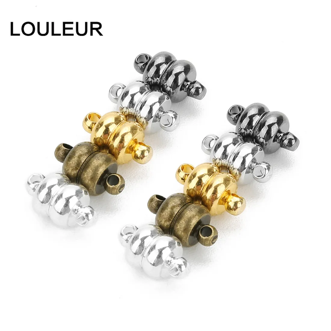 LOULEUR 10 шт./лот круглые медные сильные магнитные замочки для 7 мм кожаного шнура Браслеты Разъемы для DIY изготовления ювелирных изделий DIY Изготовление ювелирных изделий для начинающих ожерелье Diy Изготовление ювелирных изделий 6 цветов на выбор