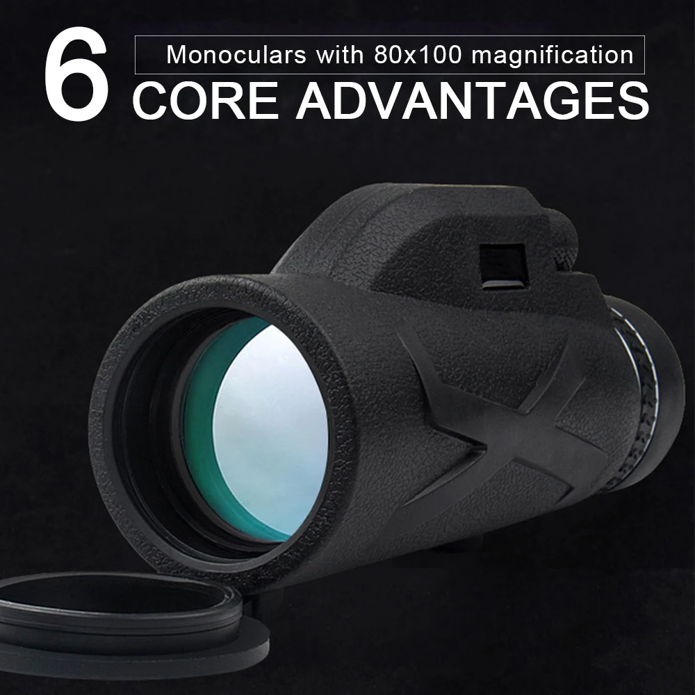 Монокулярный зум 3 вида стилей 80X100 портативный оптический телескоп Prism BAK4 с
