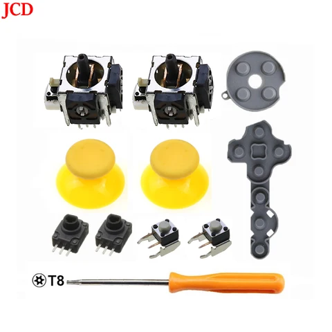 JCD 11 в 1 для контроллера Microsoft Xbox 360, аналоговый датчик, потенциометры + ручки для большого пальца, кнопки триггерного переключателя LT RT