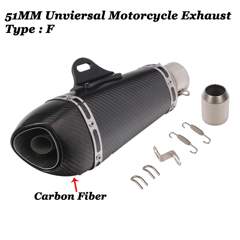Универсальный мотоциклетный выхлопной трубы модифицированный углеродный