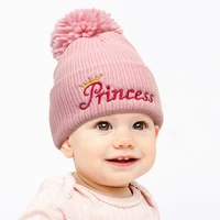 outdoor winter warm child beanie hat pom pom kids baby thermal knitted bonnet infant toddler windproof skullies comfortable caps
