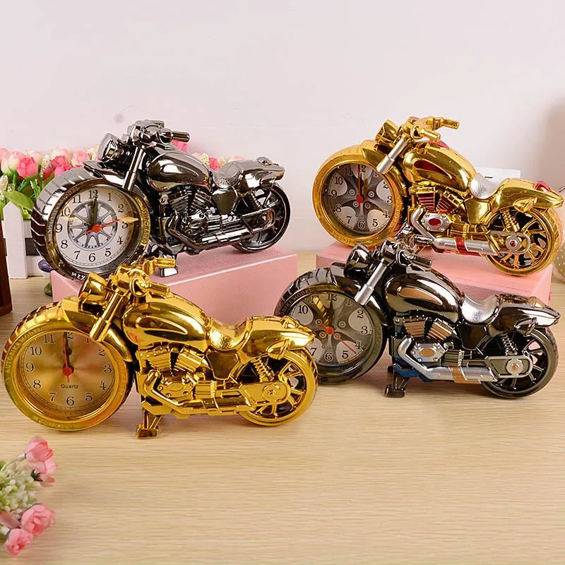 Creative Motorcycle Motorbike Pattern Alarm Clock Desk Home Birthday Gift Cool (Wheel Type was Randomly) | Дом и сад