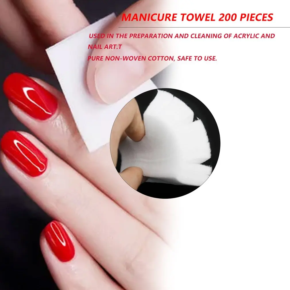 200 мягких влажных салфеток для ногтей салфетки дизайна чистые бумажные хлопковые