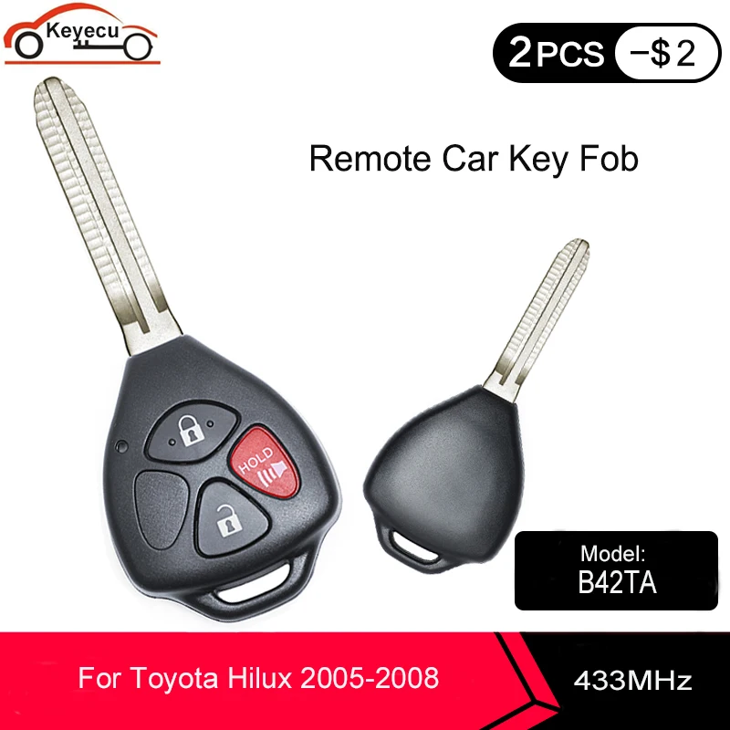 KEYECU Новый Сменный дистанционный Автомобильный ключ с 3 кнопками 433 МГц 4D67 чип для