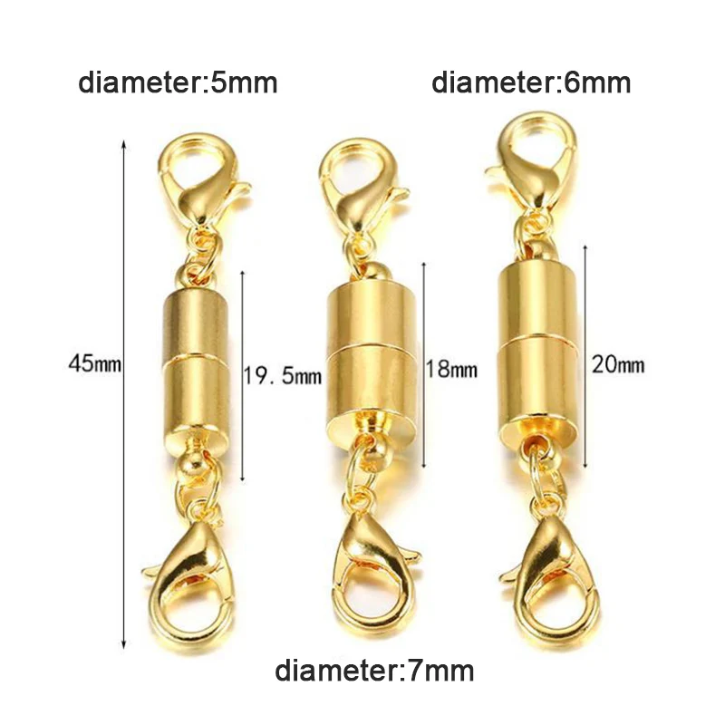 

5Pcs Magnetic Lobster Clasp Connector Necklace Bracelet Jewelry Making Craft DIY