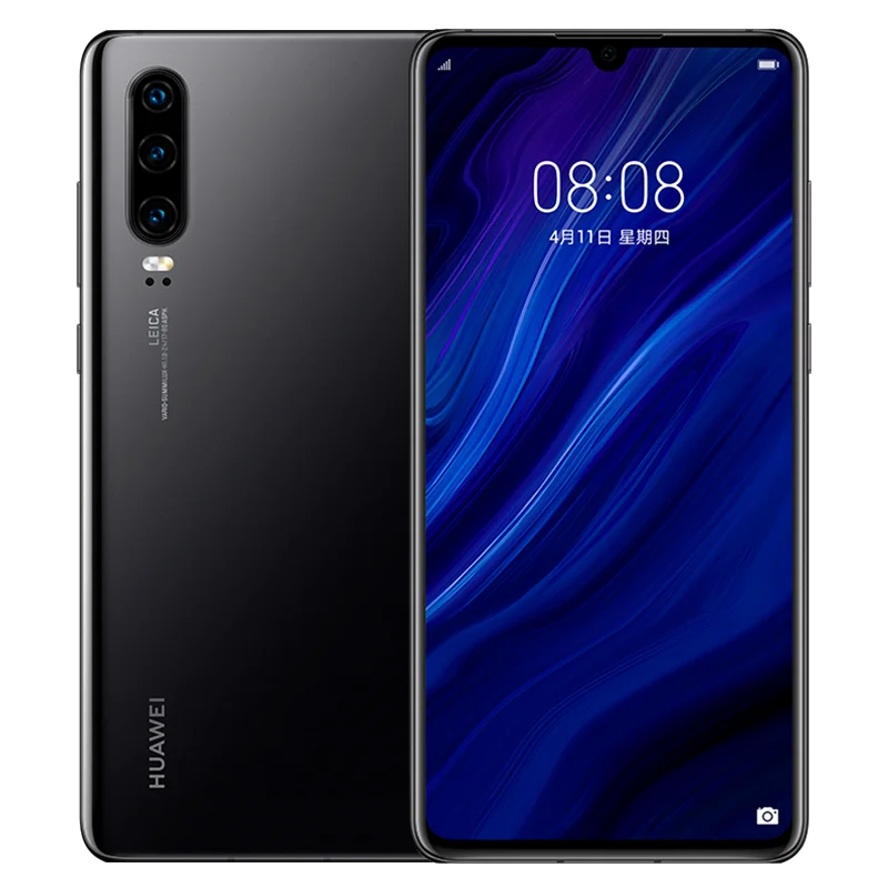Huawei P30 глобальная версия ELE-L29 FCCID 8 ГБ 128G мобильный телефон с двумя sim-картами Kirin 980 Octa Core 6,1 дюймов Android 9,0 NFC 3650 мАч 32 МП