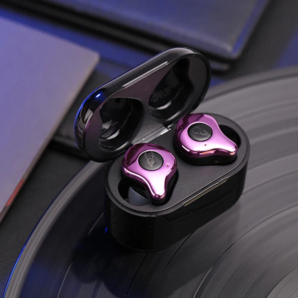 Sabbat E12 ультра TWS bluetooth гарнитура Беспроводные наушники Спорт audifono bluetooth inalambrico draadloze slauchawki bezprzewowe - Цвет: Фиолетовый