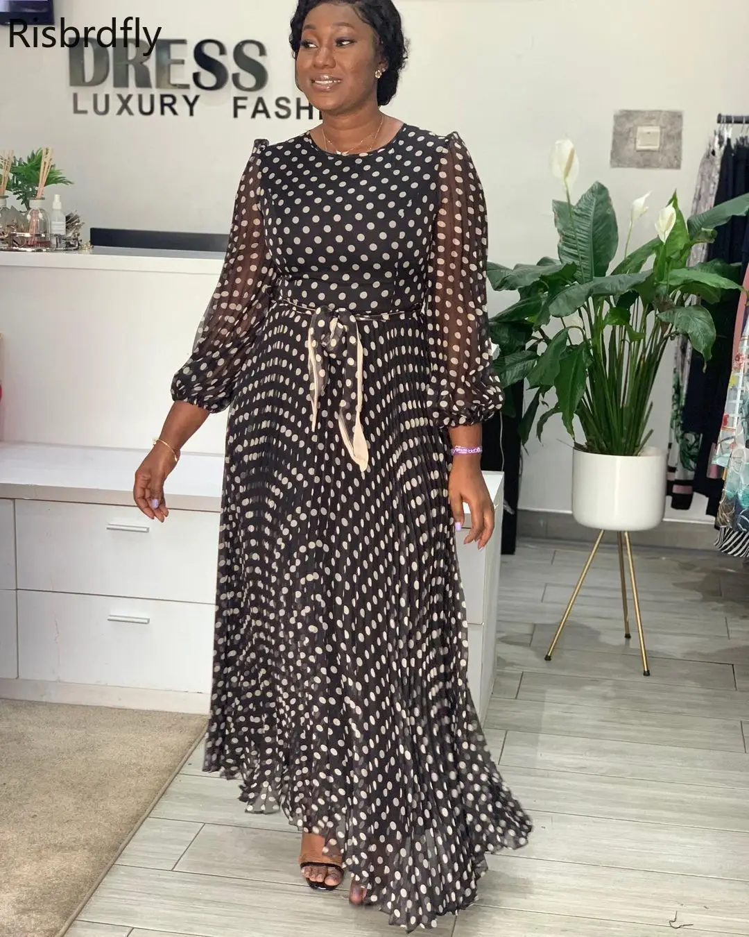 

2021 Summer Africaine Long Sleeve Dresses for Women Plus Size Party Gowns Ladies Ankara Clothing African Dresses for Women