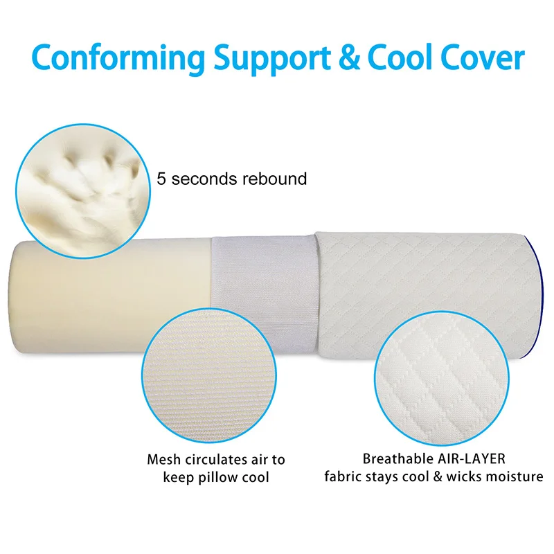 Ортопедические подушки из хлопковой пены с эффектом памяти длинная подушка для