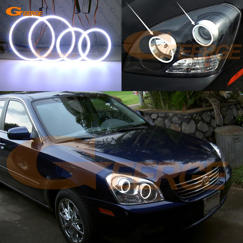 Отличный ультра яркий COB комплект светодиодов глаза ангела halo Кольца для Kia Lotze