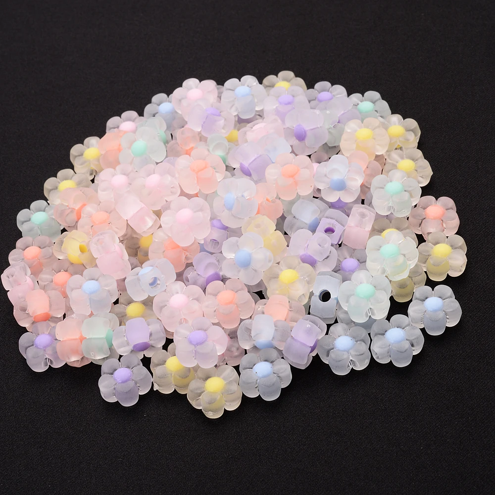 Матовые бусины в форме подсолнуха фурнитура для изготовления ювелирных изделий