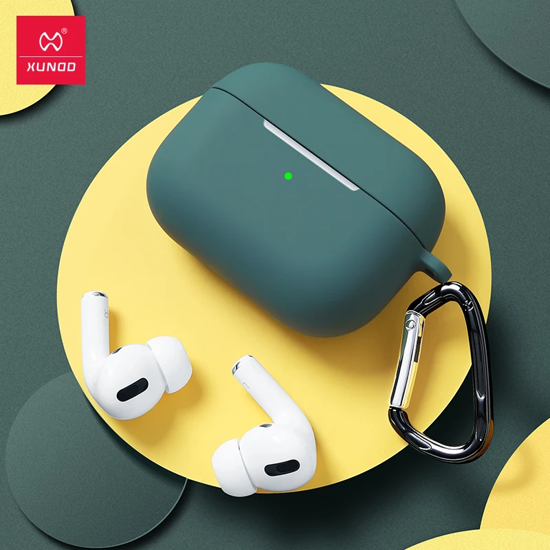 

Чехол для AirPods 3, защитный чехол Xundd из мягкого жидкого силикона с полным покрытием для беспроводных наушников, чехол с крючком для Airpods 3