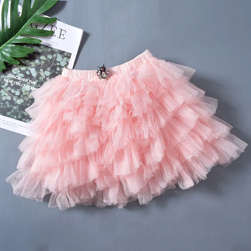 

Tutu Kids Shirt Toddler Baby Girls Cloth Cute Clothes Solid Comfortable Knee-Length Tiered Take Normal Size Birthday Party Gift