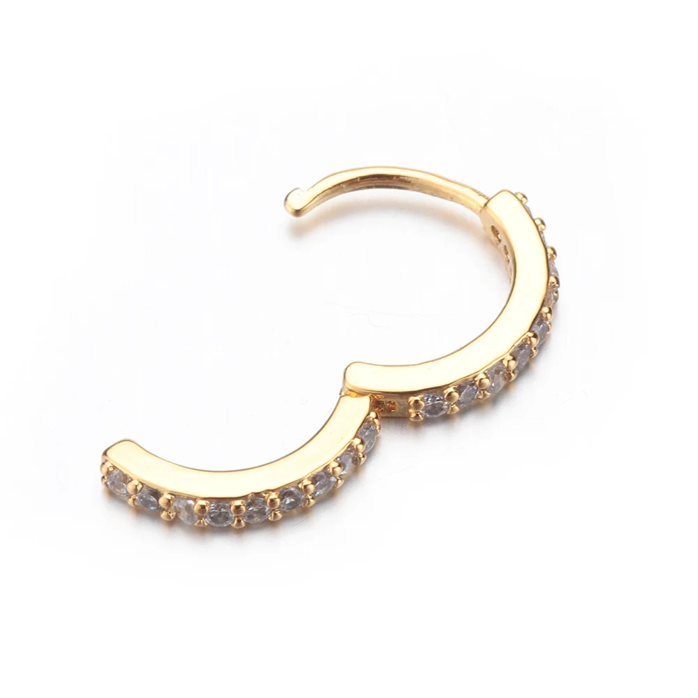 New Fashion Huggie Nose Ornament Punk Style CZ Ear Piercing 6/8/10mm Helix Cartilage Tragus Earrings Body Jewelry Accessories | Украшения и