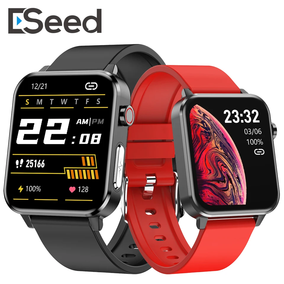 

Мужские Водонепроницаемые Смарт-часы ESeed E86 2021, IP68, 1,7 дюйма, температура PPG, ЭКГ, кислород в крови, Смарт-часы для Android, IOS