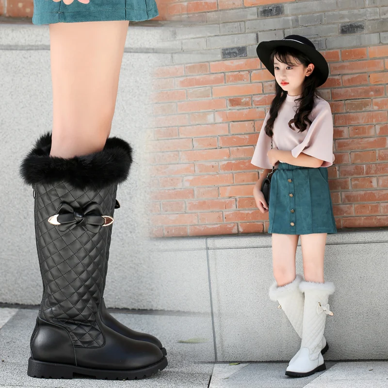 Детские Ботинки martin кожаные ботинки модные зимние сапоги до колена для девочек