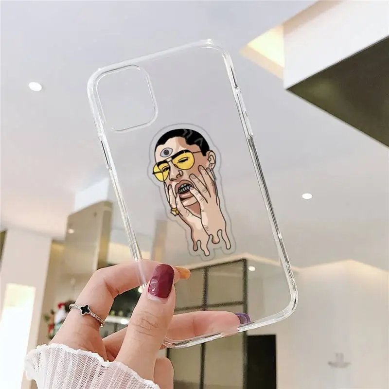 

Yo Perreo Sola Bad Bunny Maluma Phone Case For iphone 12 11 8 7 6s 6 5 5s 5c se plus mini x xs xr pro max Transparent soft
