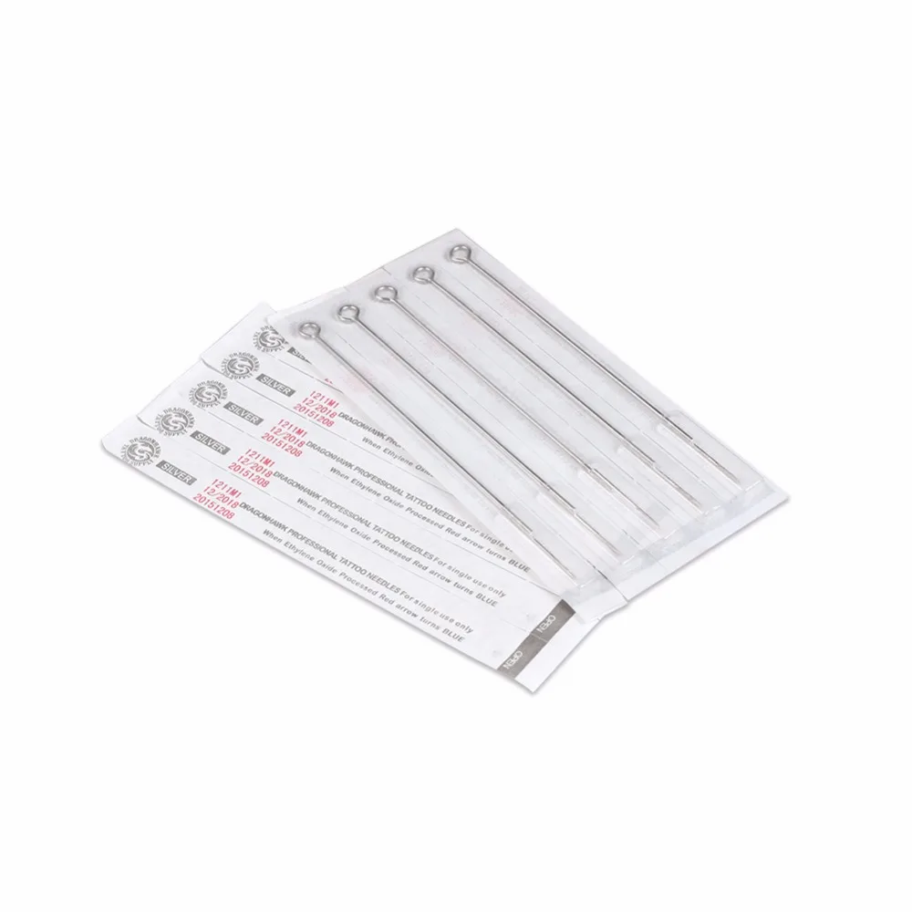 50 шт. M1 плетенные Magnum одноразовые иглы для татуировки Dragonhawk высококачественные серебряные стандартные иглы поставка татуировок