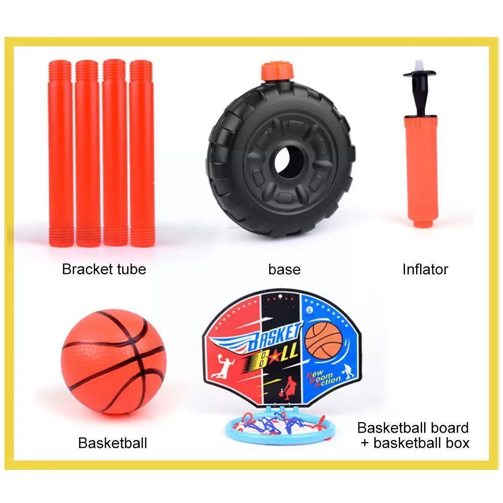 

Portable Basketball Playing Set Outdoor Sport Adjustable Hoop Game Holder Kids Yard Indoor Children Basket Stand Toys Goal Q0I9