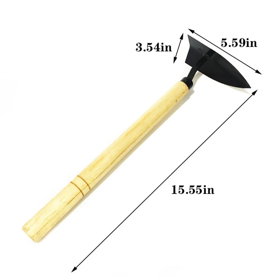 

Garden Planting Pickaxe Hoe Forked Head Carbon Steel Wood Handle Remove Weed Shovel Extractor Yard Lawn Trimming Hand Tools New